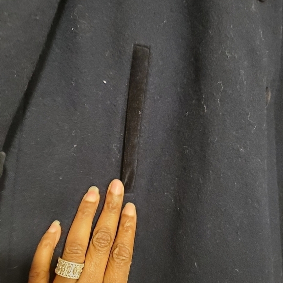 Rothschild Girls Dress Coat Size 5 Blue Jewl Wool Flower Trim Lined - Picture 6 of 9